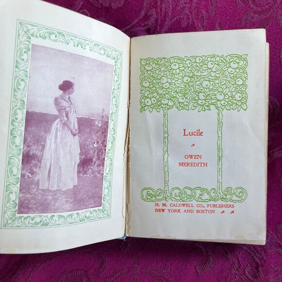 Ca 1901 Antique Book: Lucile by Owen Meredith. Illustrated. - Picture 3 of 12
